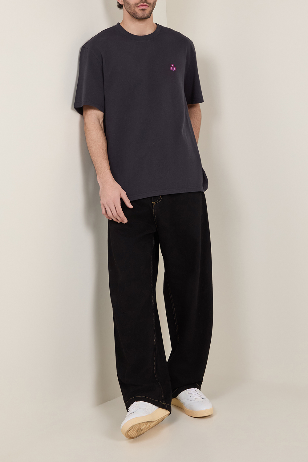 חולצת טי עם לוגו רקמה ISABEL MARANT